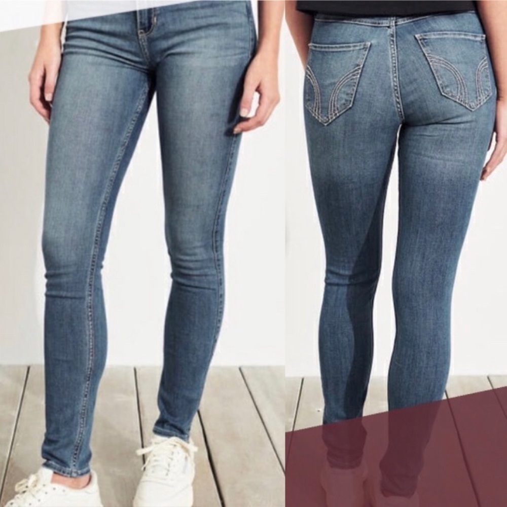 Nwt HOLLISTER High Rise Super Skinny Vintage Stretch Jeans 28